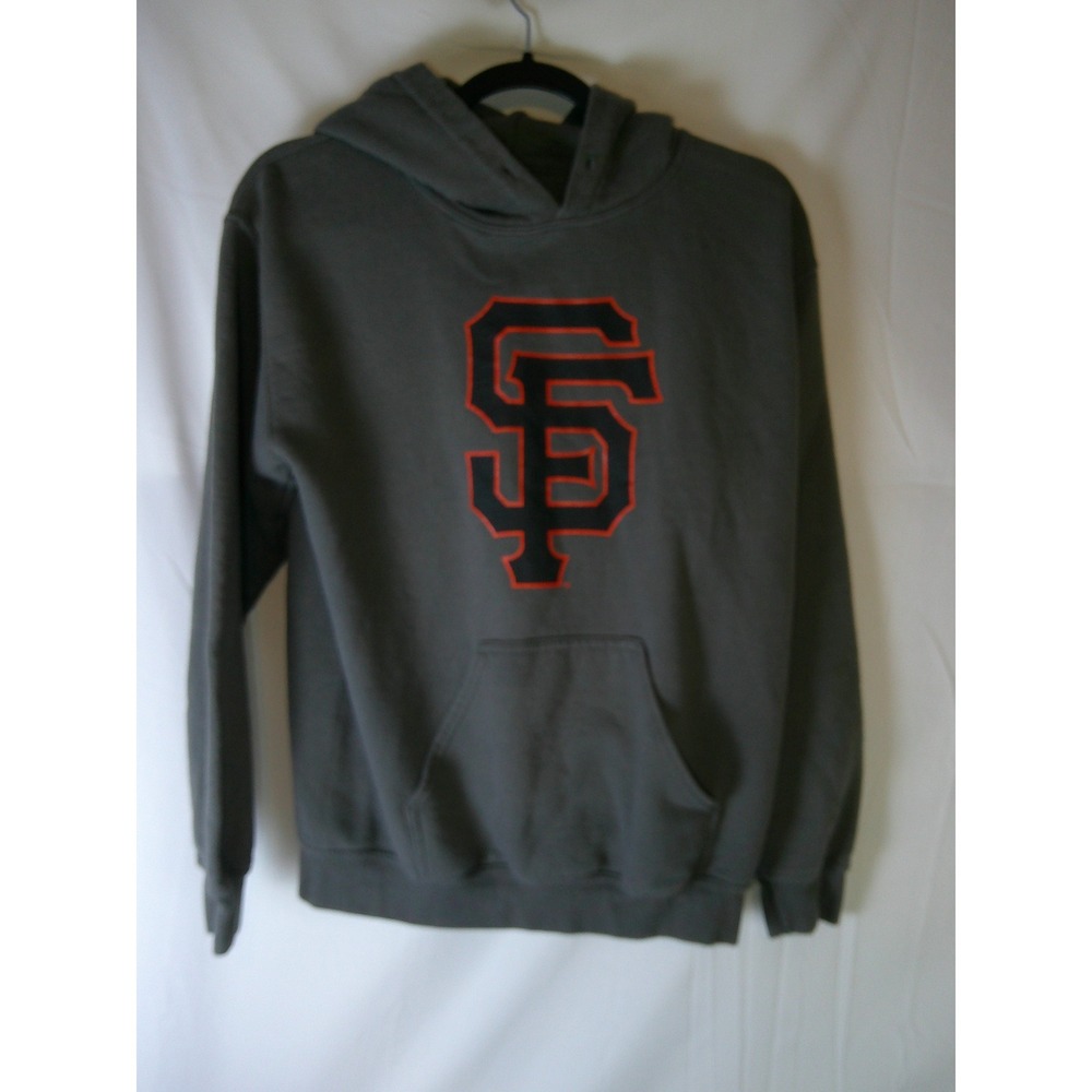 Stitches Mens San Francisco Giants MLB Hoodie Charcoal‎ Grey SF Logo Small
